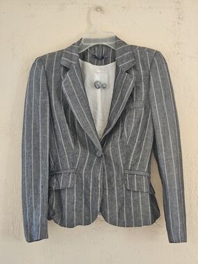 Tailored Gray Pinstripe Women's Blazer